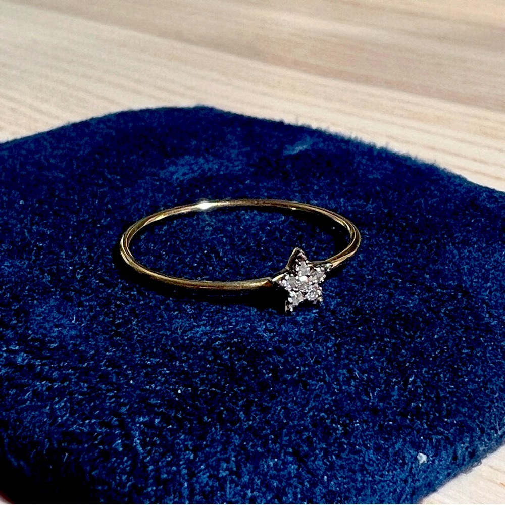 Stone and Strand Tiny Pave Diamond Star Ring